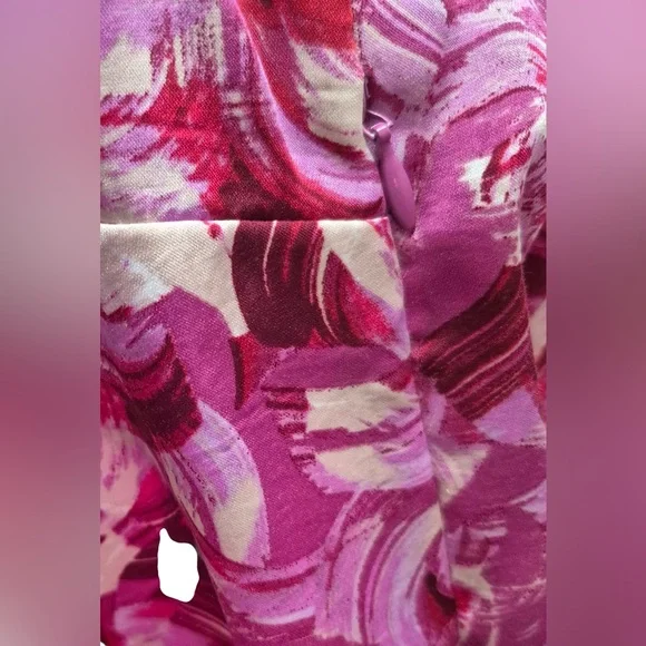 LOFT Pink and White Floral Cowl Neck Mini Dress - Picture 2 of 5